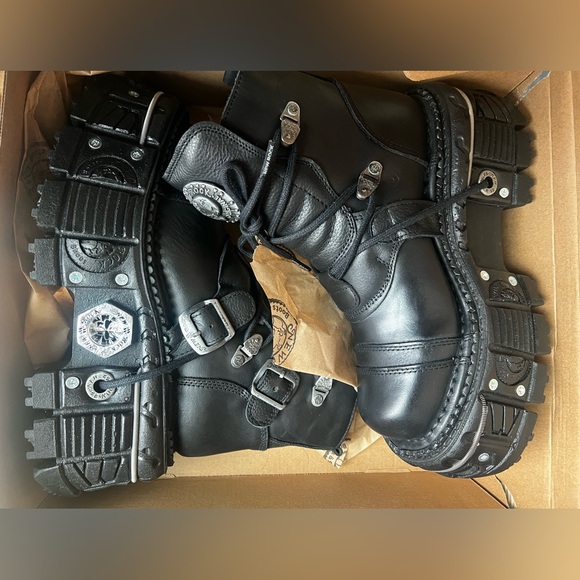 New Rock Unisex Tank Boots Sz 39 - Picture 3 of 9